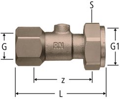 Verschraubung absperrbar PN 10