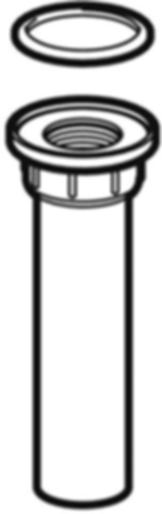 Geberit PE Anschlussstutzen für Sifon - Flacher Dichtungsrand mit Innengewinde