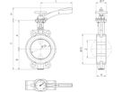 Ebro Absperrklappe Z011-A-therm, - mit Rasterhebel