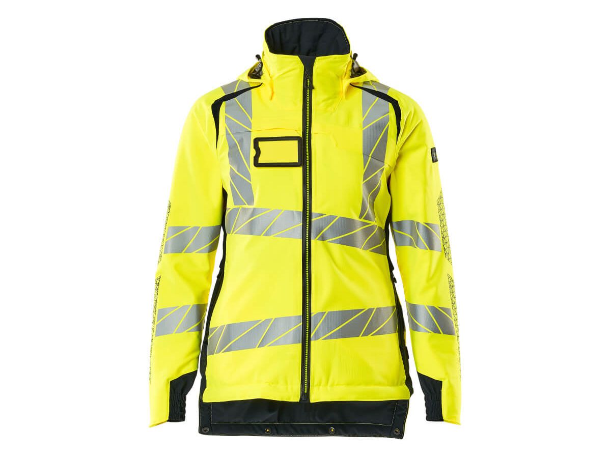 Winterjacke Damen-Passform, Gr. L - hi-vis gelb/schwarzblau, 100% PES