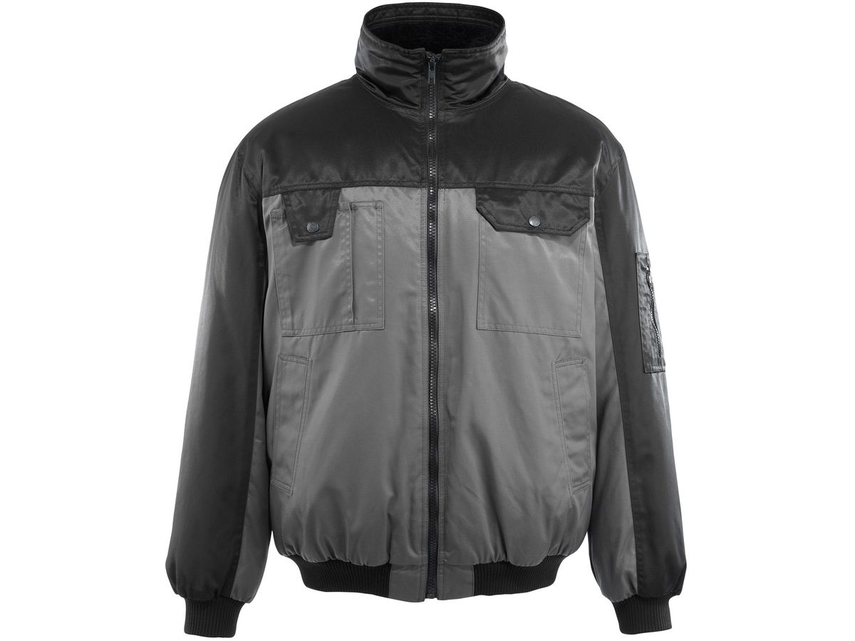 Bolzano Pilotjacke schwarz/anthrazit - 60% Baumwolle / 40% Nylon  Gr. M