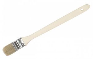 Heizkörperpinsel 40 mm - falbe Borsten, roher Holzstiel