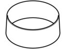 Geberit-Stützring Chromst. 125 mm - für PE-Bride