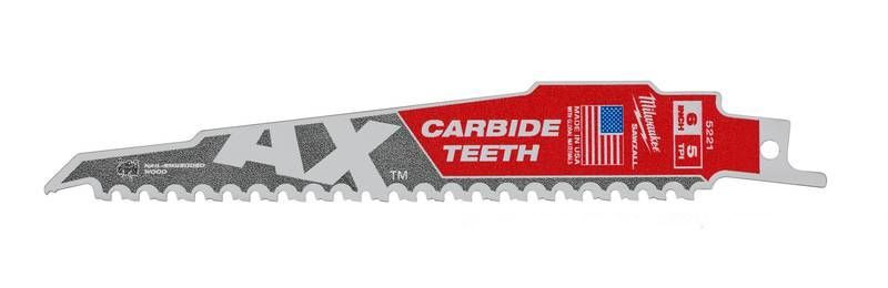 Säbelsägeblatt Milwaukee AX HM - 230x1.27mm, 5Z, 10-175mm Holz, 1er Pack