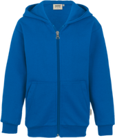 Kids-Kapuzensweatjacke Prem. 116 royalb. - 70% Baumwolle, 30% Polyester, 300 g/m²