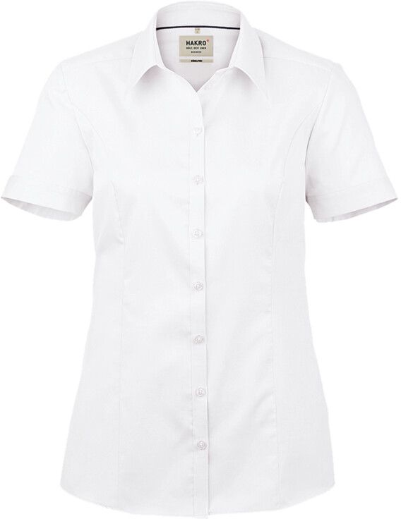 Women-Bluse klassisch 1/2 ärmelig aus - 100 % Baumwolle, 120 g /m²  Gr. XS - 3XL