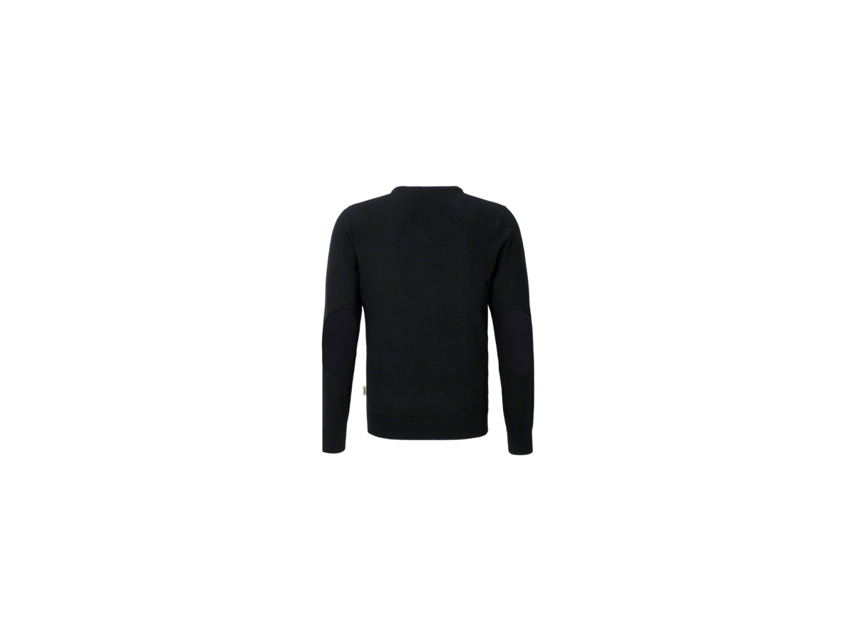 V-Pullover Merino Wool Gr. M, schwarz - 100% Merinowolle