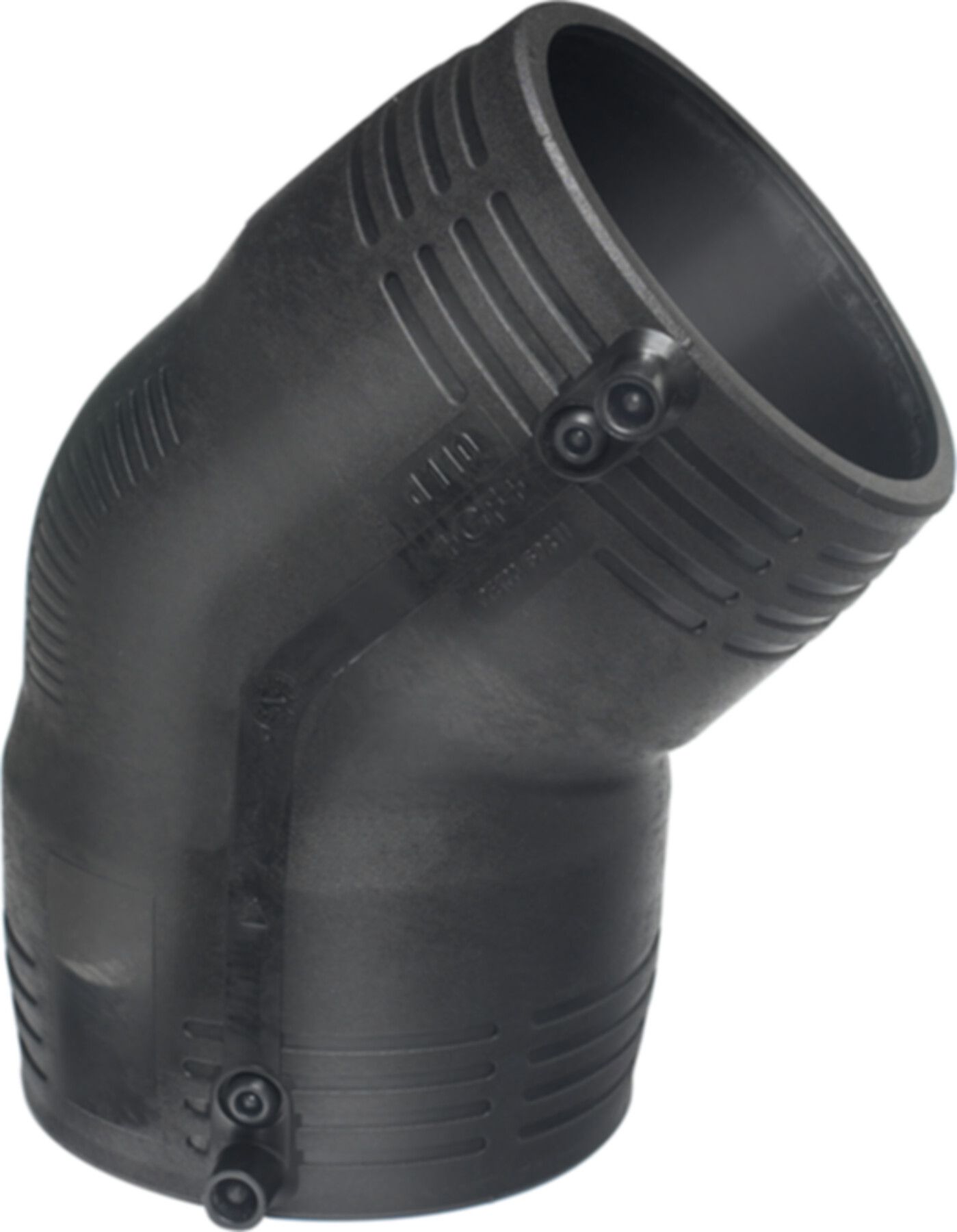 Winkel 45° PE100 S-5 SDR 11 PN 16 ELGEF+ - 5 bar Gas / 16 bar Wasser