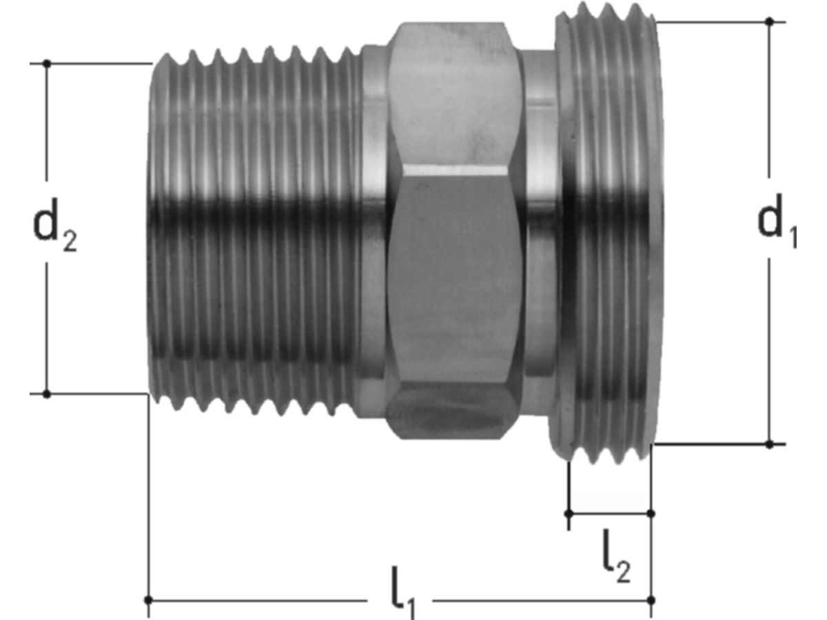 Übergang mit Aussengewinde 11/2" DN 40