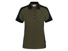 Poloshirt Mikralinar Contrast Gr. S - olive/schwarz
