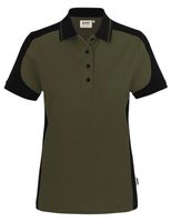 Poloshirt Mikralinar Contrast Gr. L - olive/schwarz