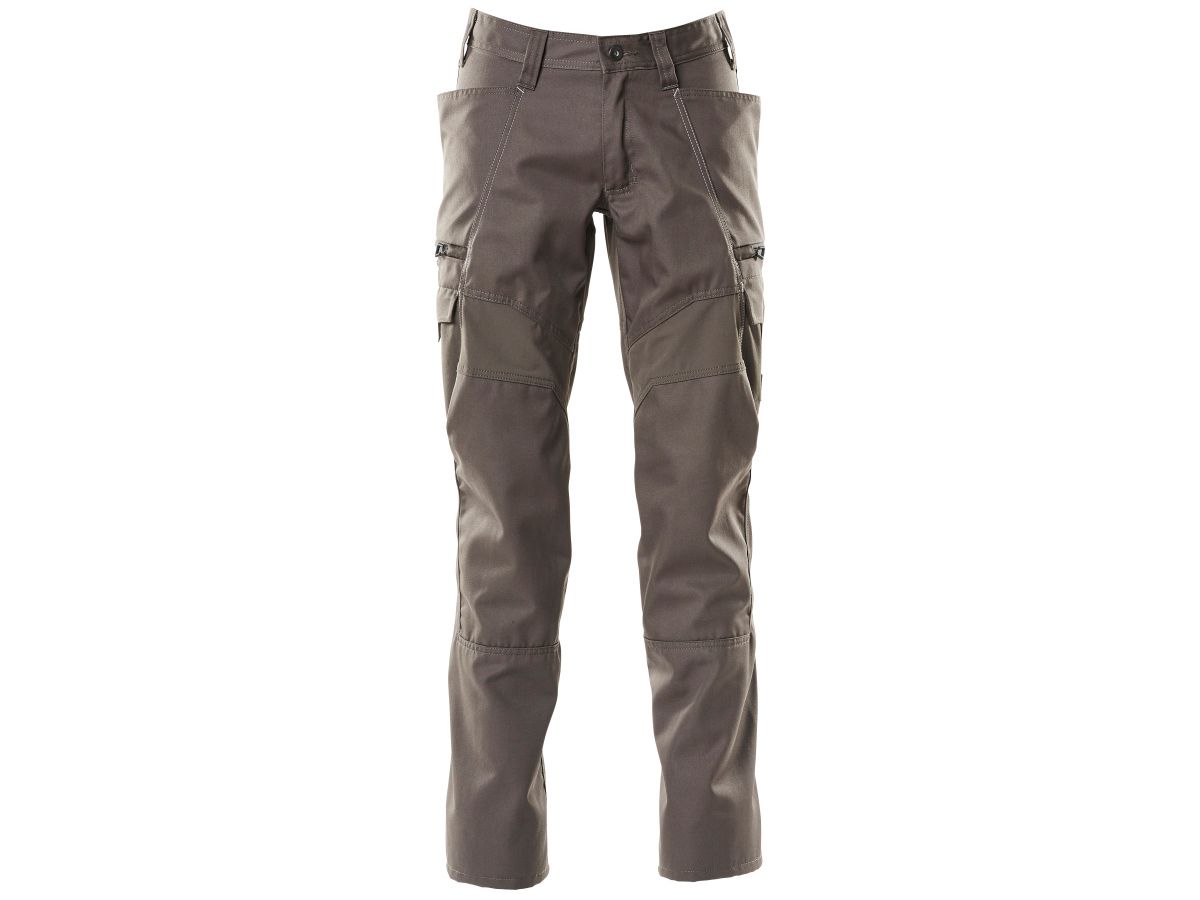Hose mit Schenkeltaschen Gr. 90C56 - dunkelanthrazit, Stretch-Einsätze