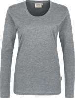 Damen-Longsleeve Classic 2XL grau mel. - 85% Baumwolle, 15% Viscose, 160 g/m²