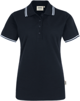 Damen-Polosh. Twin-Str. 2XL schw./weiss - 100% Baumwolle