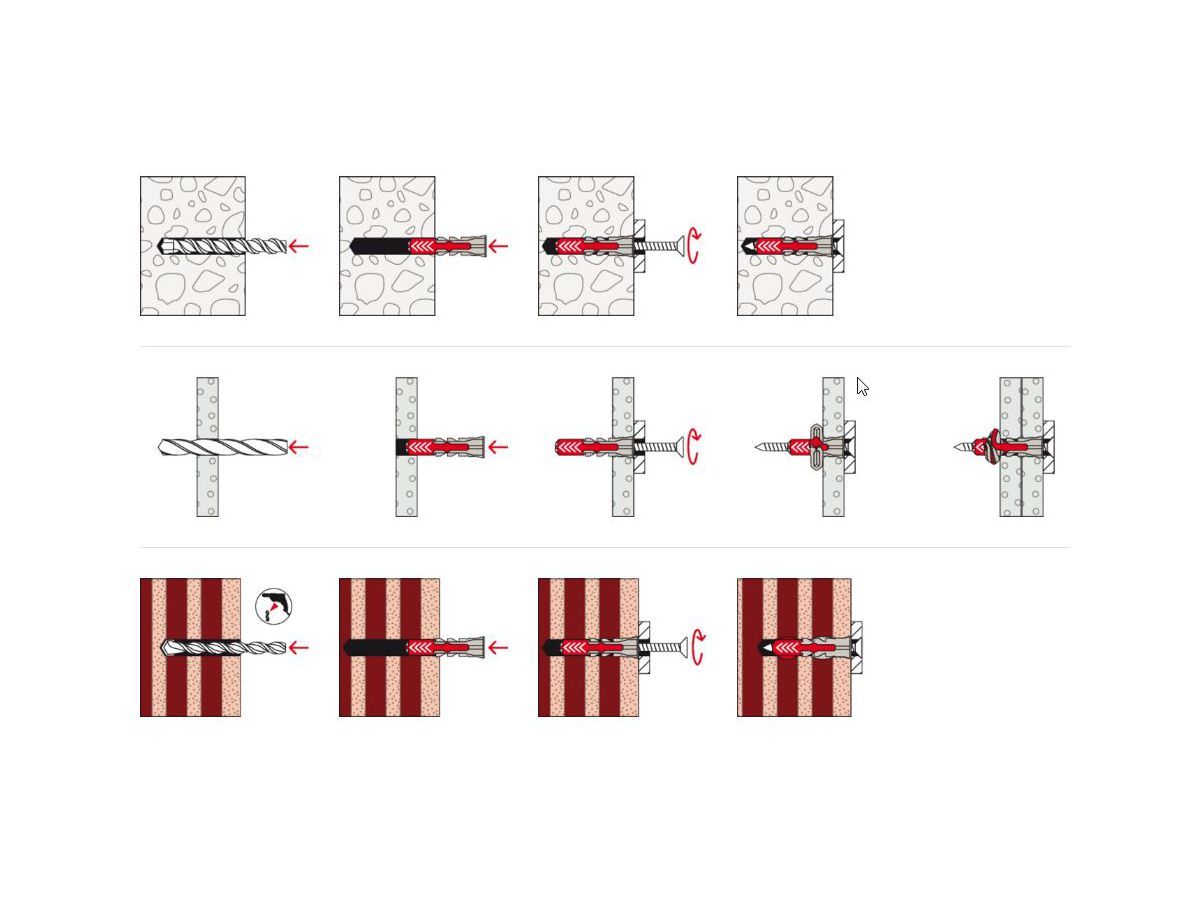 fischer DUOPOWER Universaldübel 10x50 mm - Pak. à 50 Stk."