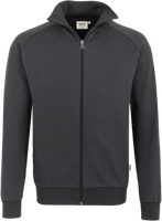 Sweatjacke College Gr. 2XL, anthrazit - 70% Baumwolle, 30% Polyester, 300 g/m²