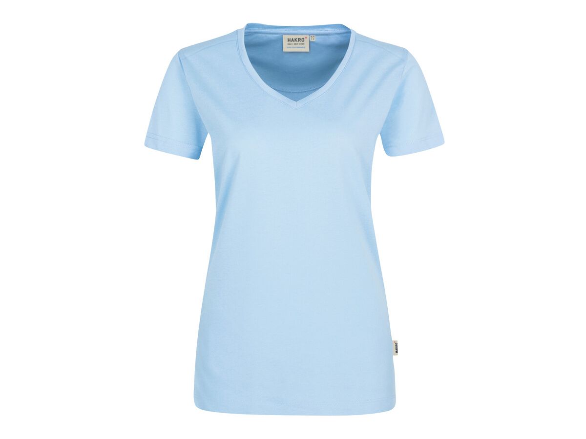 Damen V-Shirt Mikralinar PRO, Gr. M - hp eisblau