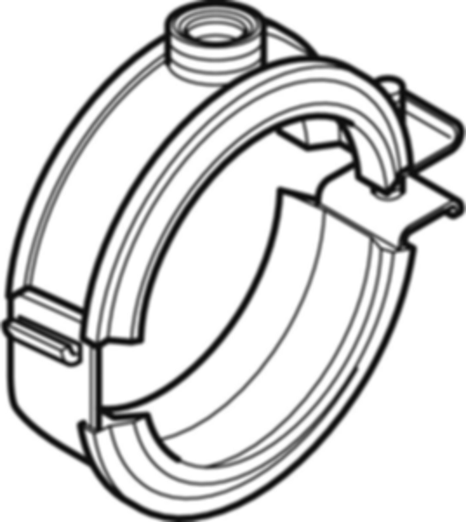 Silent Rohrschelle mit Dämmeinlage - M10 x 1/2"
