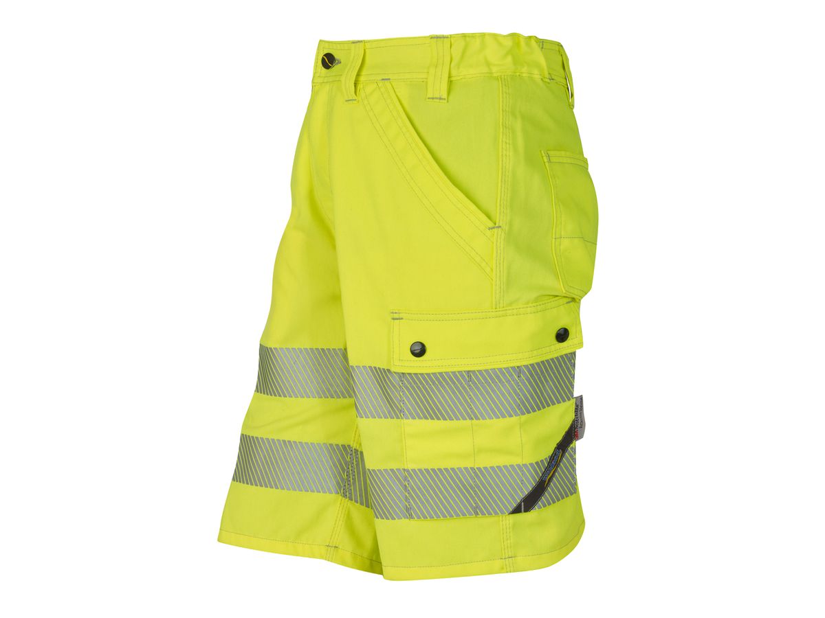 Warn-Shorts gelb Gr. 62 - EN ISO 20471 Kl. 1, 75% Poly. 25% Baumw.