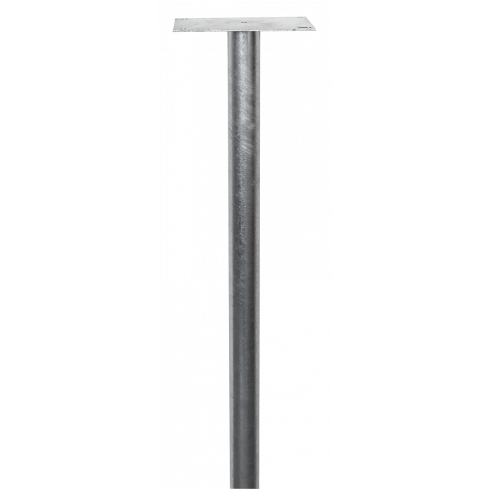 Briefkasten-Monostütze HUBER 65mm, 1.14m - Stahlrundrohr verz. zum Einbetonieren