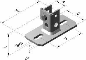 Stützen zu Pipex-Profil Typ C/CM - 3.50 verzinkt