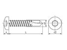 Linsen-Bohrschrauben I6rd - Inox A2, DIN7504