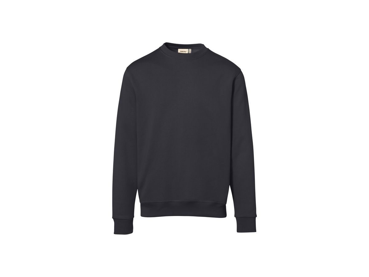 Sweatshirt Bio-Baumwolle GOTS Gr. L - karbongrau,75% Baumw.(Bio),25% Poly.recy