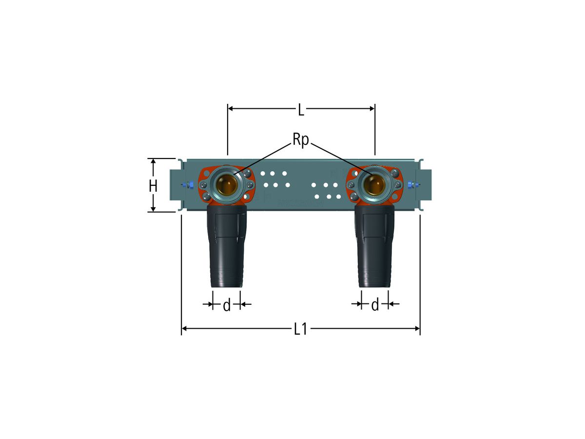 Optiflex-Flowpress-GIS-Modul 1/2"x16 - für Bad und Dusche