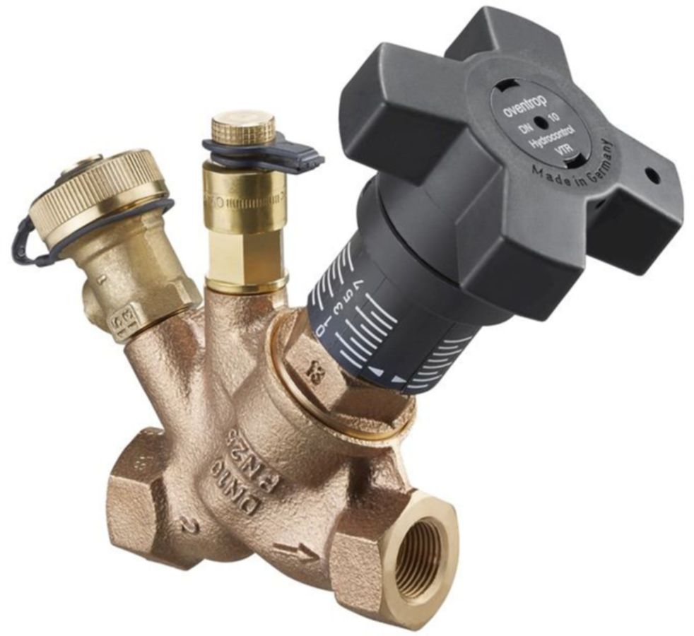 Oventrop Strangregulierventil VTR - Hydrocontrol mit montiertem Anschluss