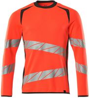 Sweatshirt Premium zweifarbig, Gr. 2XLO - hi-vis rot/dunkelanthrazit