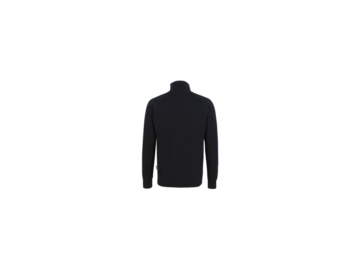 Sweatjacke College Gr. S, schwarz - 70% Baumwolle, 30% Polyester, 300 g/m²
