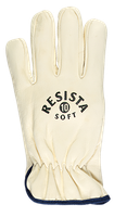 Schutzhandschuhe aus weissem - Ziegennapperleder