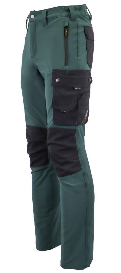 Arbeitshose oliv/schwarz - mit Knietaschen 89 % Poly, 11 % Elasth.