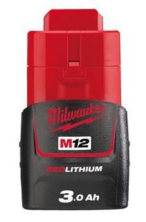 Akku-M12 Li-Ion Milwaukee B3 Red 12V - 3.0 Ah.