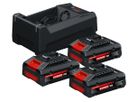 Akkuset 3x 4ah+ Ladegerät 18v/12v - Bosch