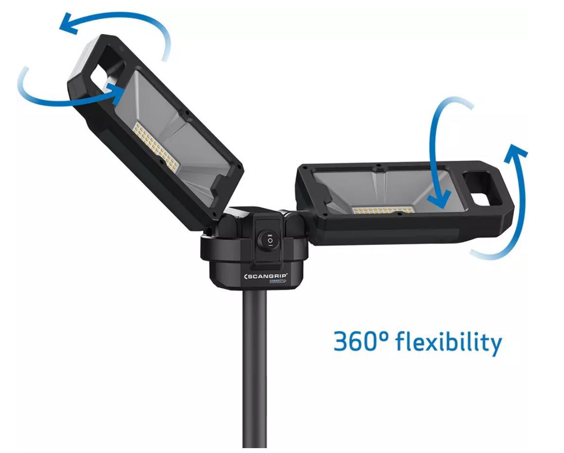 Akku-LED-Arbeitsleuchte TOWER5 2000/5000 - Alle Akku-Marken, 2-4.5 Std., IP30