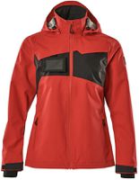 Hard Shell Jacke, wasserdicht, Gr. 2XL - verkehrsrot/schwarz, Damen, 100% PES