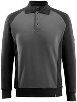 Magdeburg Polo-sweatshirt Gr. 2XL - dunkelanthrazit/schwarz, 60% CO/40% PES