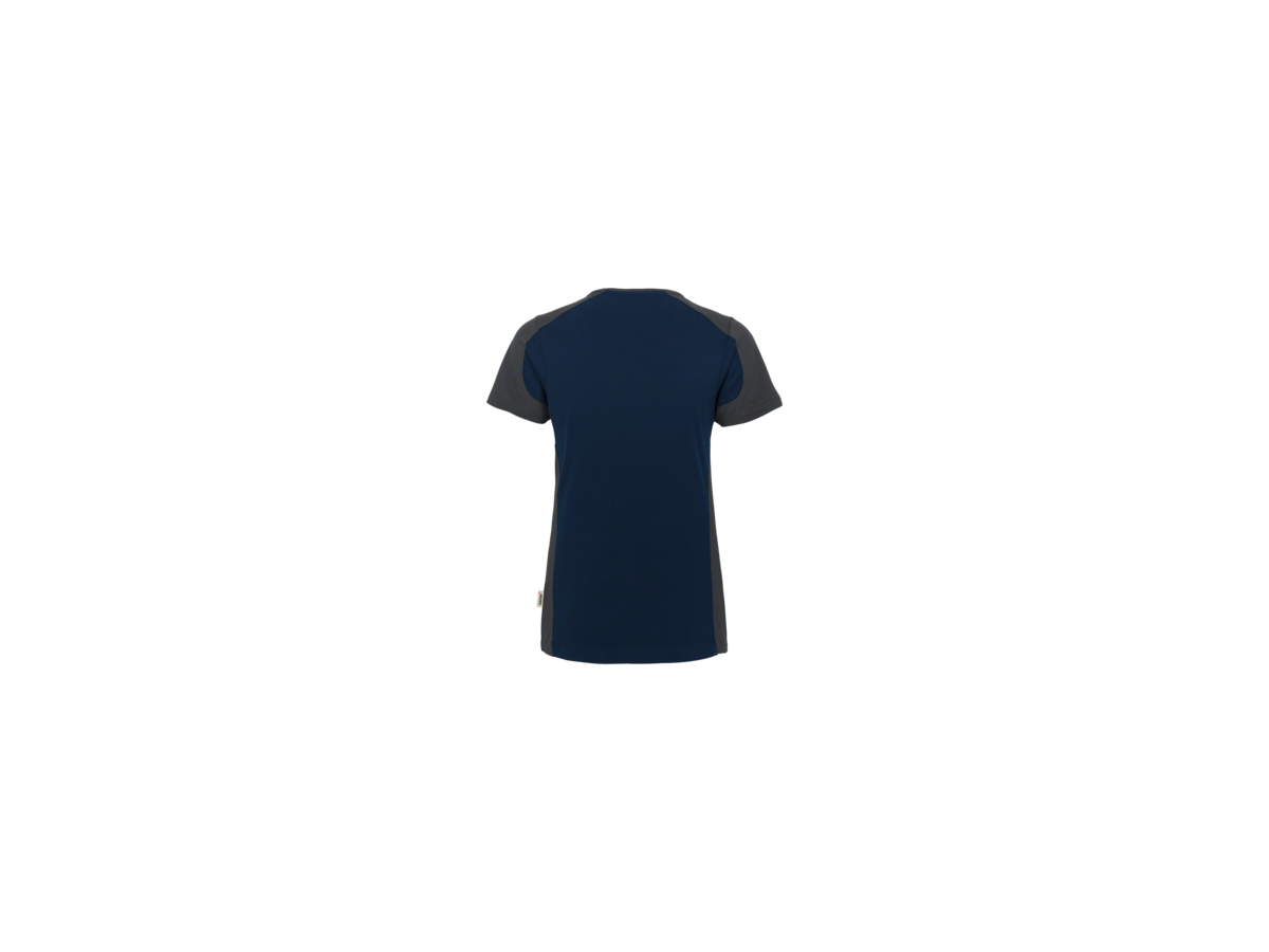 Damen-V-Shirt Contr. Perf. S tinte/anth. - 50% Baumwolle, 50% Polyester, 160 g/m²
