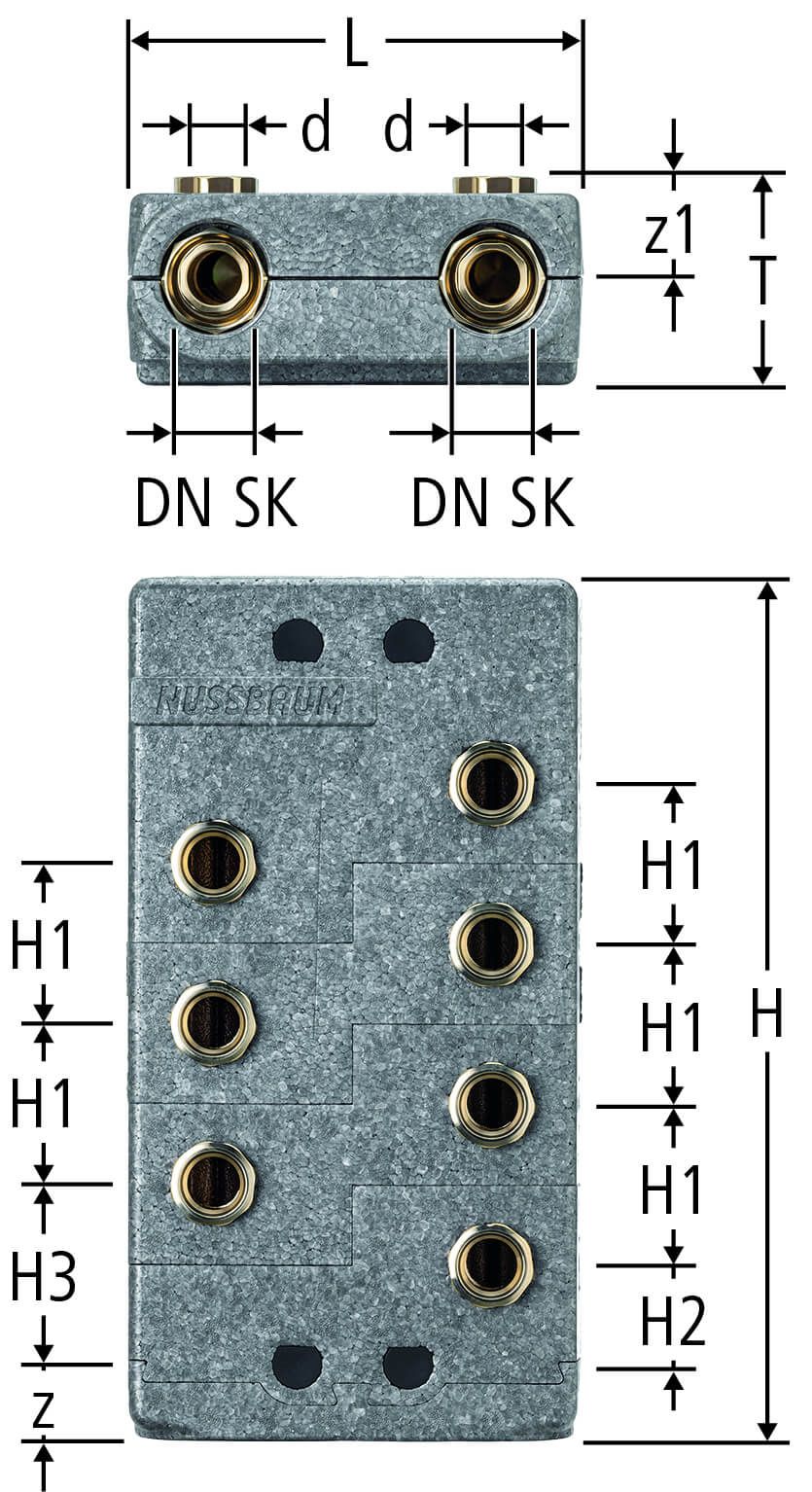 Optiflex-Verteilerbox DN 20 - mit Steckabgängen und Schnellkupplungen