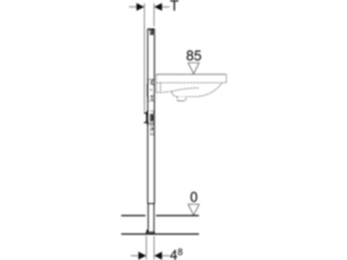 Geberit Duofix-Element f.Waschtische - Typ 112, mit Einlocharmatur