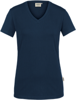 Damen-V-Shirt Stretch Gr. 2XL, tinte - 95% Baumwolle, 5% Elasthan, 170 g/m²