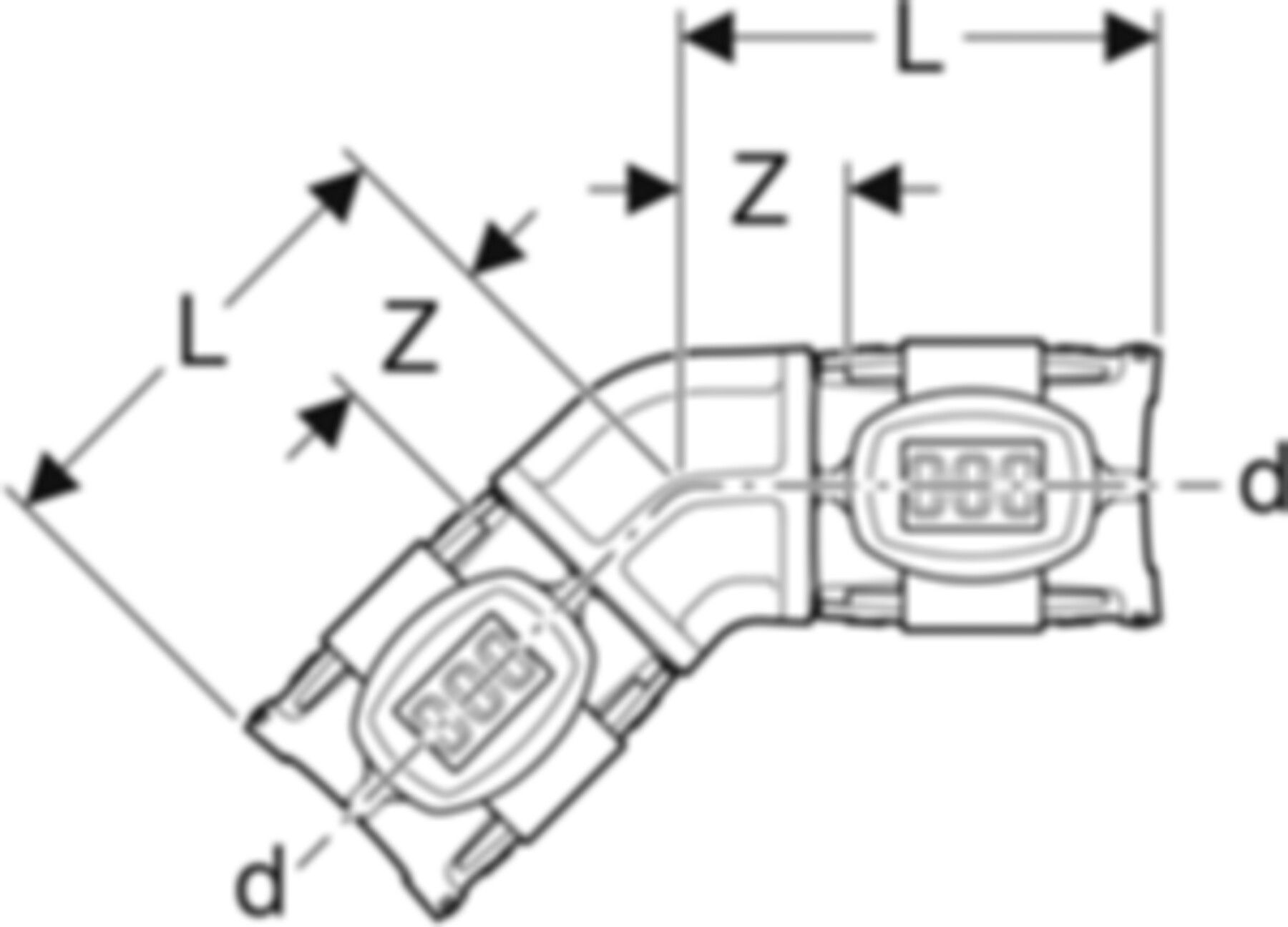 Bogen 45° / 90° - GEBERIT FlowFit
