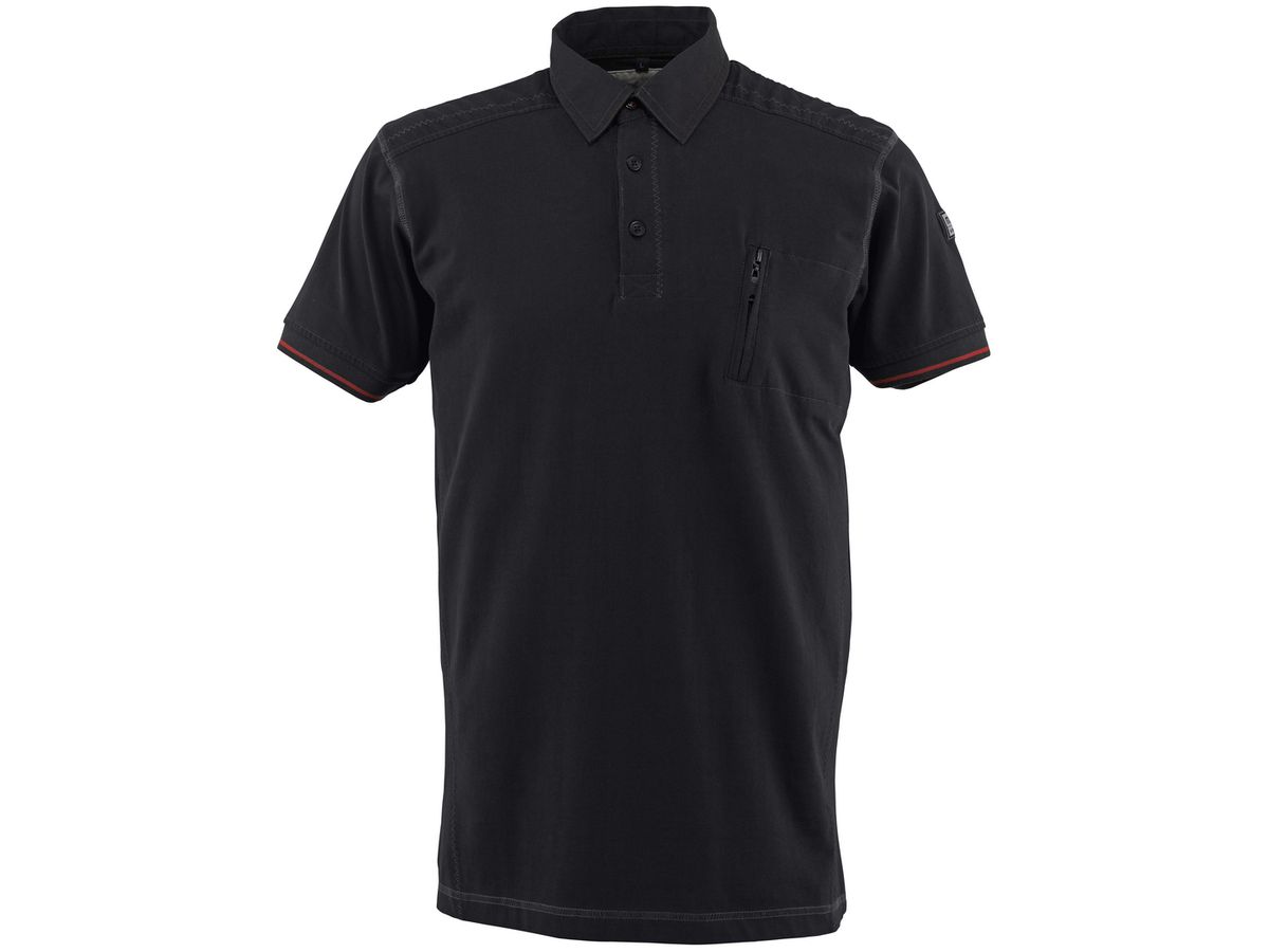Kreta Polo Shirt schwarz Grösse XL - 100% Baumwolle 275 Gr