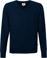 V-Pullover Merino Wool Gr. 2XL, tinte - 100% Merinowolle