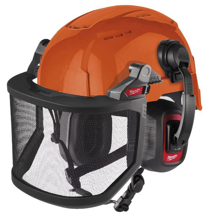 Kunststoffhelm BOLT 200 orange belüftet - Milwaukee, OPE Starter-SET, 3-tlg.