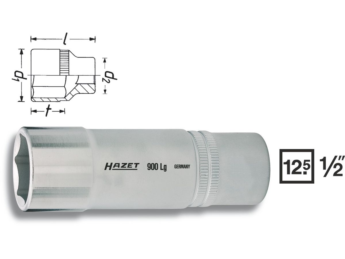 Tiefer Einsatz HAZET - 1/2"