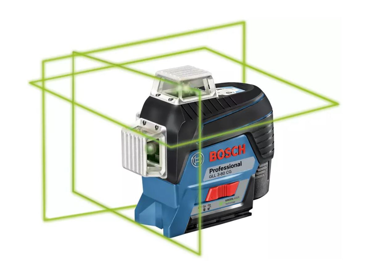Linienlaser Bosch GLL 3-80CG + BM1 360° - in L-Boxx Green