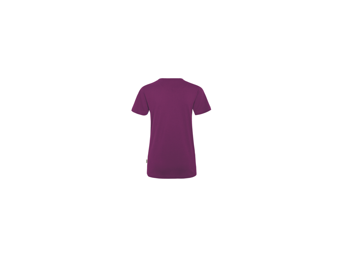 Damen-V-Shirt Perf. Gr. S, aubergine - 50% Baumwolle, 50% Polyester