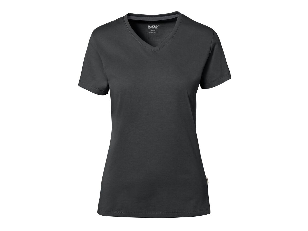 Cotton Tec Damen V-Shirt, Gr. XS - anthrazit